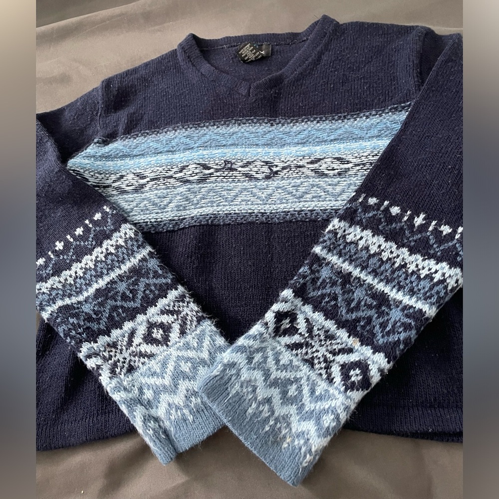 Blue Knit sweater Top